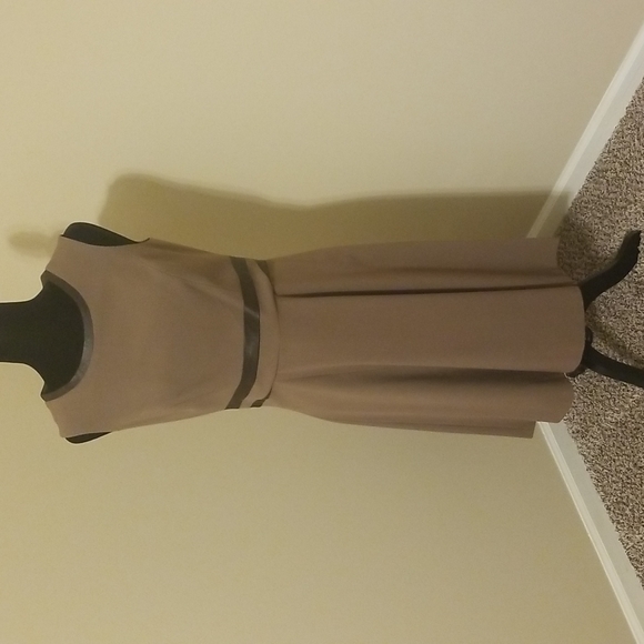 Mocha and Brown Anne Klein Sleeveless Dress - Picture 1 of 9